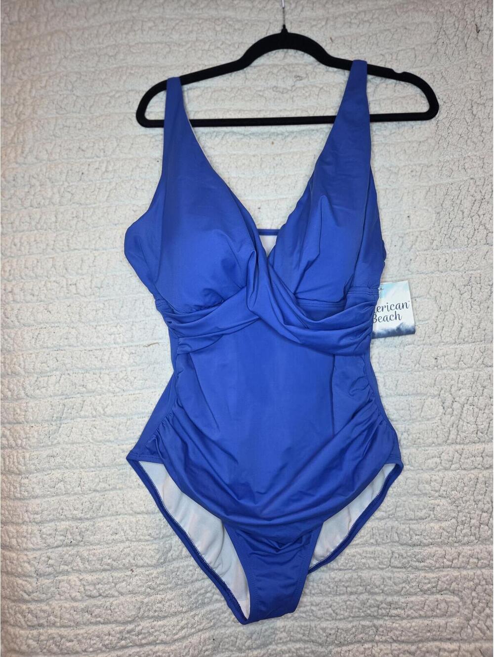 XL - American Beach Blue One-Piece Swimsuit